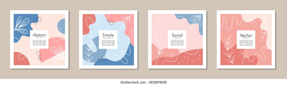 Trendy abstract square template with colorful concept. Able to use for social media posts, mobile apps, banners design, web or internet ads.