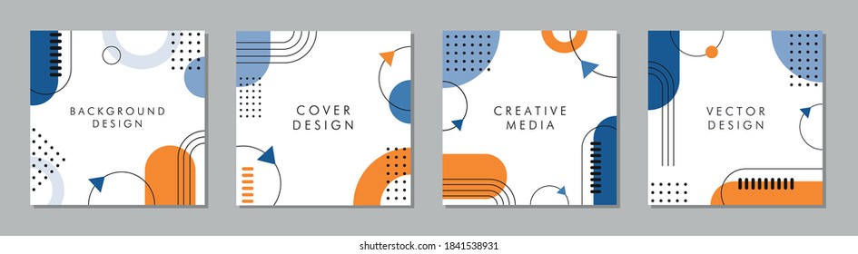 Trendy abstract square template with geometric concept. Able to use for social media posts, mobile apps, banners design, web or internet ads. svg