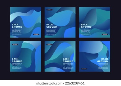 Trendy abstract square template with liquid concept. Suitable for social media, post, promotion, advertising.