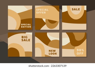 Trendy abstract square template with liquid concept. Suitable for social media, post, promotion, advertising.
