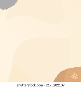 Trendy abstract square template with pastel paper concept.