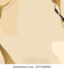 Trendy abstract square template with pastel paper concept.