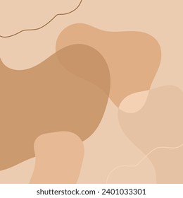 Trendy abstract square template with pastel paper concept.