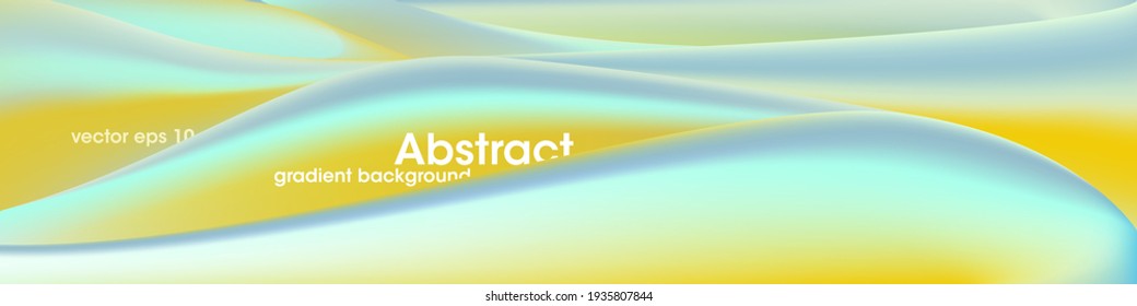 Trendy abstract template with 3d wave on light background. Modern vector liquid color banner