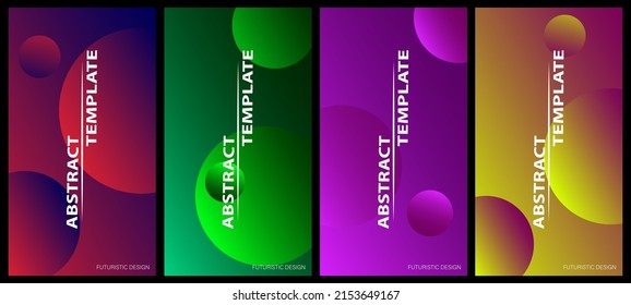 Trendy abstract templates for banners, posters. Contemporary gradient design.  Modern background.