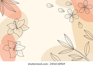 Trendy abstract templates with floral and geometric elements. Vector fashion backgrounds
