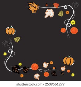 Trendy abstract Thanksgiving templates. Good for poster, card, invitation, flyer, cover, banner, placard, brochure and other graphic design. Vector illustration.