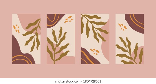 Trendy abstract universal template with nature concept. Vector Illustration	
