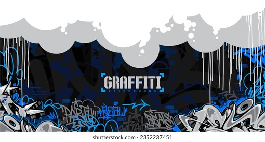 Trendy Abstract Urban Style Hip Hop Graffiti Street Art Vektorgrafik Hintergrund Vorlage