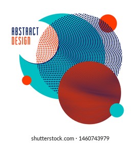 Trendy abstract vector background, dotted circles composition, particles array flow textures, modern abstract template for banners posters or ads.