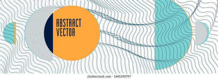 Trendy abstract vector background, science and technology theme illustration, array of dynamic particles, template for covers banners and ads.