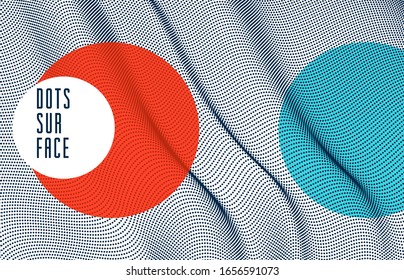 Trendy abstract vector background, science and technology theme illustration, array of dynamic particles, template for covers banners and ads.