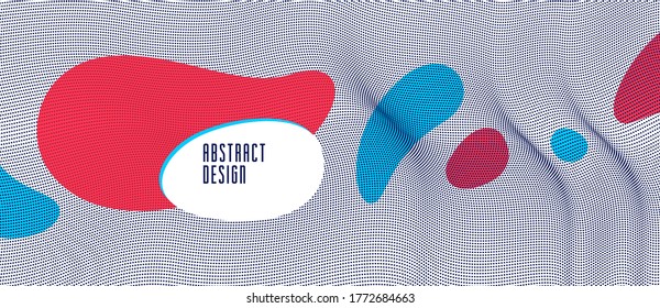 Trendy abstract vector background, science and technology theme illustration, array of dynamic particles, template for covers banners and ads.