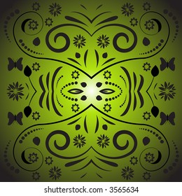 trendy abstract vector floral design