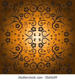 trendy abstract vector floral design