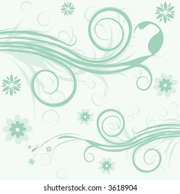 trendy abstract vector flower illustration