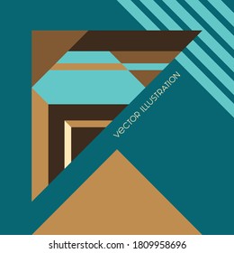 Ilustración vectorial de moda Resumen. Composición geométrica elegante. Plantilla para diseño minimalista y elemento para la identidad corporativa moderna. 