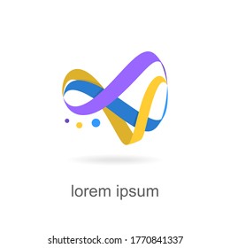 trendy abstract, vibrant and colorful icon, element logo
