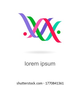 trendy abstract, vibrant and colorful icon, element logo