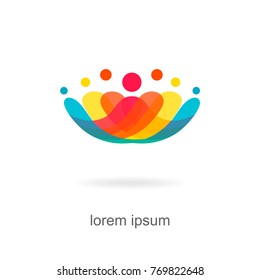 Trendy Abstract, Vibrant And Colorful Icon, Element Logo