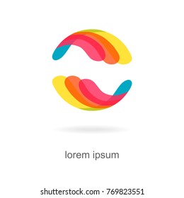 trendy abstract, vibrant and colorful icon, element logo