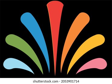 trendy abstract, vibrant and colorful icons, logo elements