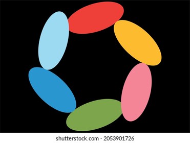 trendy abstract, vibrant and colorful icons, logo elements