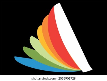 trendy abstract, vibrant and colorful icons, logo elements