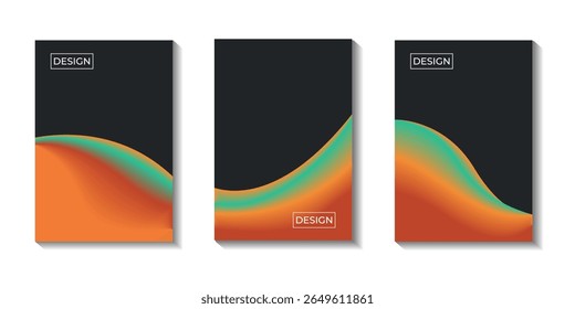 Fondos de onda abstractos de moda con mezclas de gradiente suave. Ideal para Diseño web contemporáneo, presentaciones dinámicas, redes sociales, negocios, carteles, Anuncios y diversos activos de marca digital.