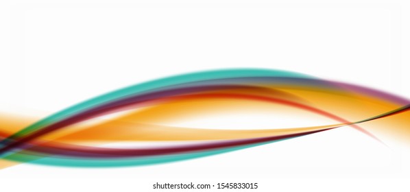 Trendy abstract wave blur pattern, multicolored lines on white background for wallpaper design. Colorful background vector. Modern pattern. Creative vector element.