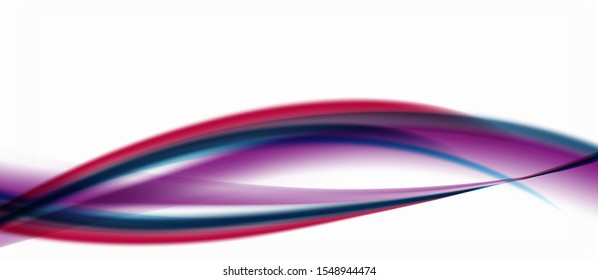 Trendy abstract wave blur pattern, multicolored lines on white background for wallpaper design. Colorful background vector. Modern pattern. Creative vector element.