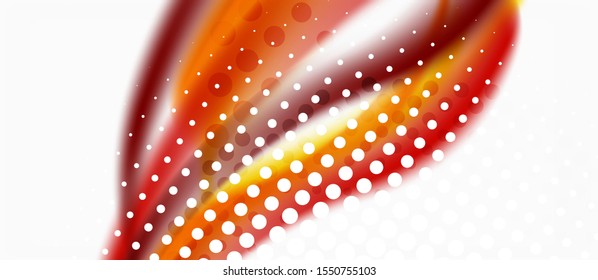 Trendy abstract wave blur pattern, multicolored lines on white background for wallpaper design. Colorful background vector. Modern pattern. Creative vector element.