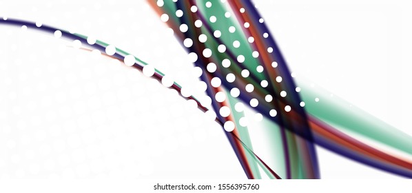 Patrón de onda abstracta de moda, líneas multicolores sobre fondo blanco para el diseño de papel pintado. Vector de fondo colorido. Patrón moderno. Elemento vector creativo.