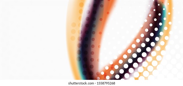 Patrón de onda abstracta de moda, líneas multicolores sobre fondo blanco para el diseño de papel pintado. Vector de fondo colorido. Patrón moderno. Elemento vector creativo.