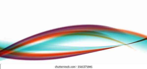 Trendy abstract wave blur pattern, multicolored lines on white background for wallpaper design. Colorful background vector. Modern pattern. Creative vector element.