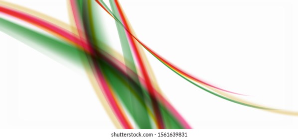 Trendy abstract wave blur pattern, multicolored lines on white background for wallpaper design. Colorful background vector. Modern pattern. Creative vector element.