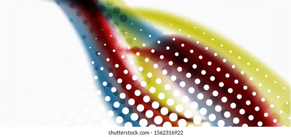 Trendy abstract wave blur pattern, multicolored lines on white background for wallpaper design. Colorful background vector. Modern pattern. Creative vector element.
