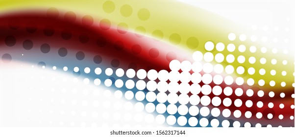 Trendy abstract wave blur pattern, multicolored lines on white background for wallpaper design. Colorful background vector. Modern pattern. Creative vector element.