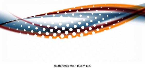 Trendy abstract wave blur pattern, multicolored lines on white background for wallpaper design. Colorful background vector. Modern pattern. Creative vector element.