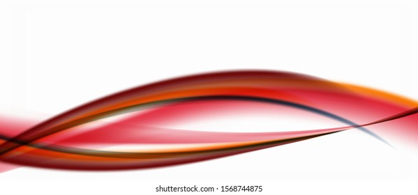 Trendy abstract wave blur pattern, multicolored lines on white background for wallpaper design. Colorful background vector. Modern pattern. Creative vector element.