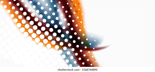 Trendy abstrakte Wellenunscharfmuster, mehrfarbige Linien auf weißem Hintergrund für Tapete-Design. Farbiger Hintergrund, Vektorgrafik. Modernes Muster. Kreatives Vektorelement.