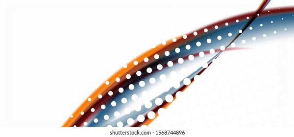 Trendy abstract wave blur pattern, multicolored lines on white background for wallpaper design. Colorful background vector. Modern pattern. Creative vector element.