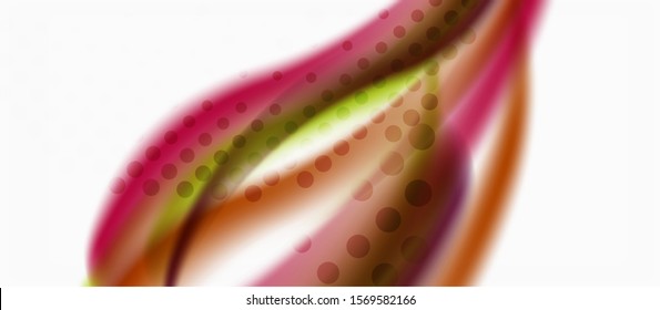 Trendy abstract wave blur pattern, multicolored lines on white background for wallpaper design. Colorful background vector. Modern pattern. Creative vector element.