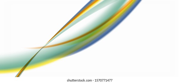 Trendy abstract wave blur pattern, multicolored lines on white background for wallpaper design. Colorful background vector. Modern pattern. Creative vector element.
