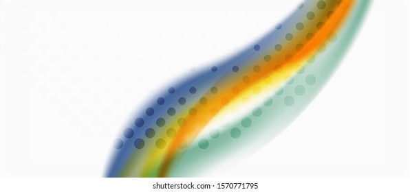 Trendy abstract wave blur pattern, multicolored lines on white background for wallpaper design. Colorful background vector. Modern pattern. Creative vector element.
