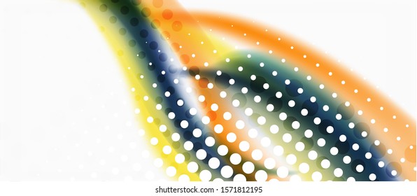 Trendy abstract wave blur pattern, multicolored lines on white background for wallpaper design. Colorful background vector. Modern pattern. Creative vector element.