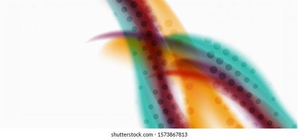 Trendy abstract wave blur pattern, multicolored lines on white background for wallpaper design. Colorful background vector. Modern pattern. Creative vector element.