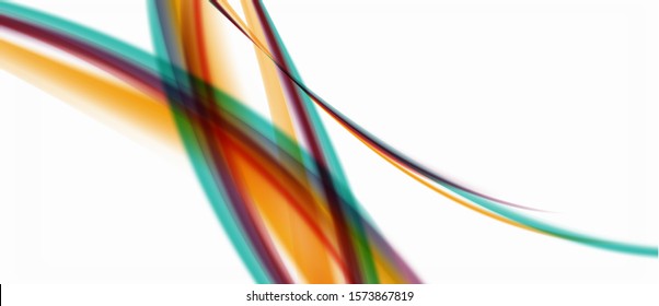 Patrón de onda abstracta de moda, líneas multicolores sobre fondo blanco para el diseño de papel pintado. Vector de fondo colorido. Patrón moderno. Elemento vector creativo.