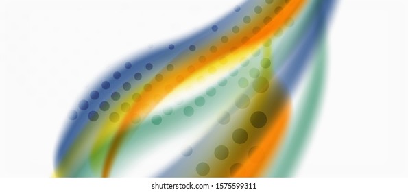 Trendy abstract wave blur pattern, multicolored lines on white background for wallpaper design. Colorful background vector. Modern pattern. Creative vector element.