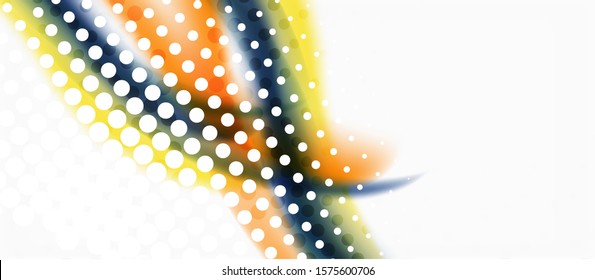 Trendy abstract wave blur pattern, multicolored lines on white background for wallpaper design. Colorful background vector. Modern pattern. Creative vector element.